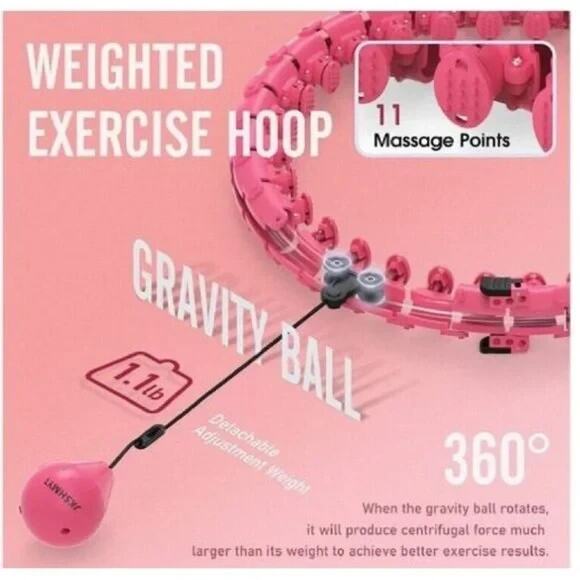 Weighted Smart Fitness Hoop,24 Detachable Knots Abdomen Fitness Weight Loss - Picture 5 of 6